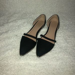 Charlotte Russe Black Flat with Gold Detail